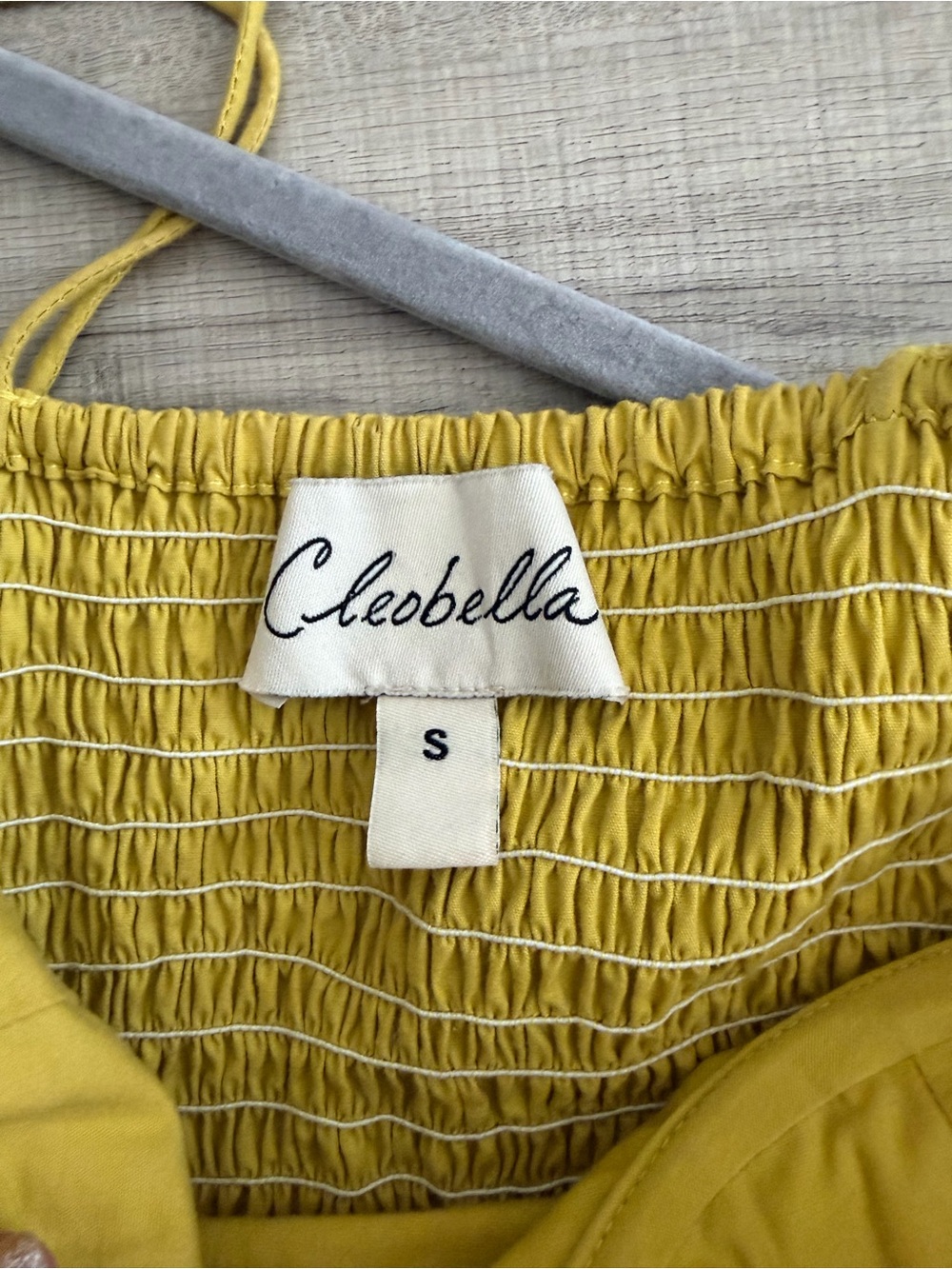 Cleobella Lennon Tie Strap Sleeveless Corset Cotton Mini Dress Golden Yellow S - Picture 7 of 10